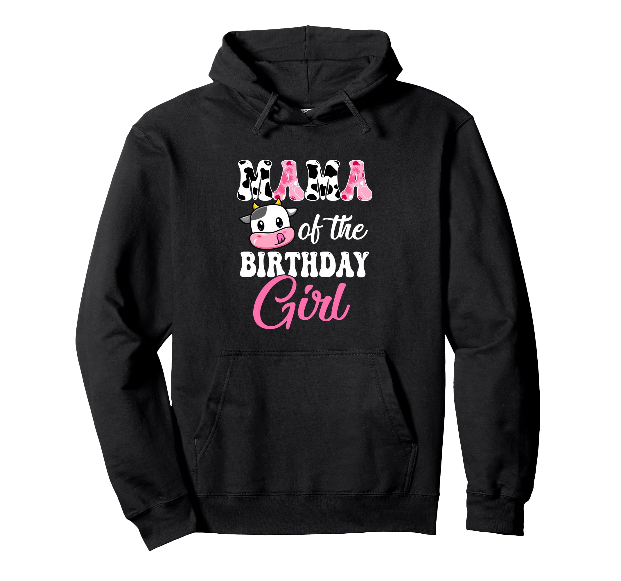 Mama Birthday Farm Mommy Cow 1St Birthday Hoodie - Graphic Print Unisex - T-Shirt, Sweatshirt, Hoodie