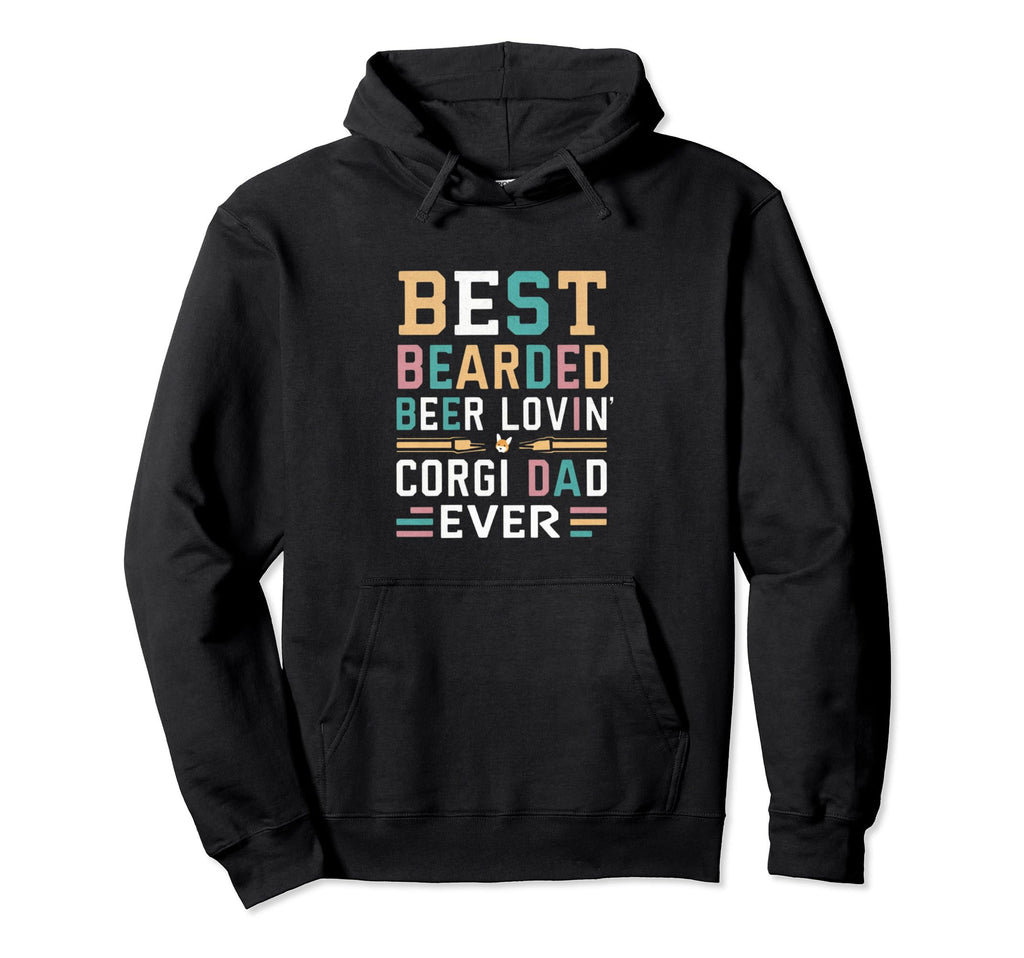 Best Bearded Beer Lovin Corgi Dad Pet Hoodie - Streetwear Style for Adults - T-Shirt, Sweatshirt, Hoodie
