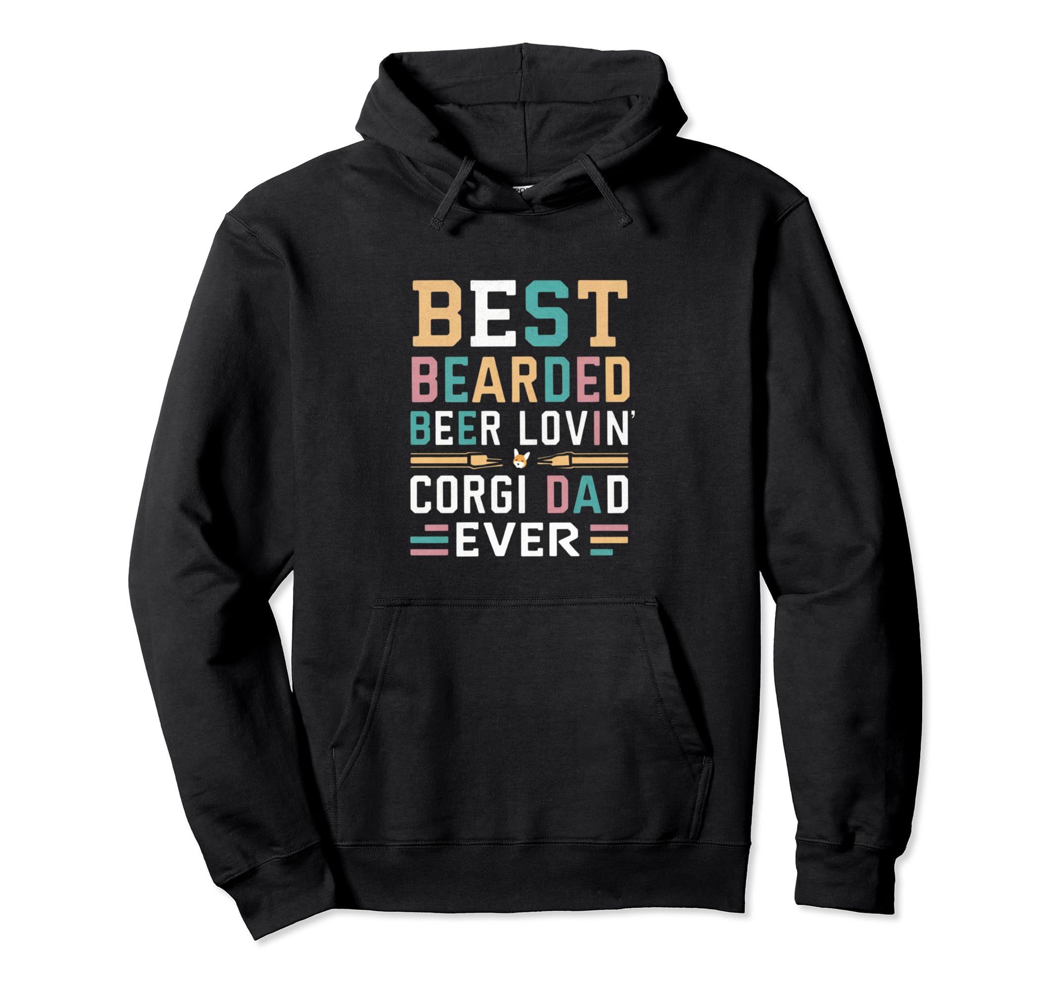 Best Bearded Beer Lovin Corgi Dad Pet Hoodie - Streetwear Style for Adults - T-Shirt, Sweatshirt, Hoodie