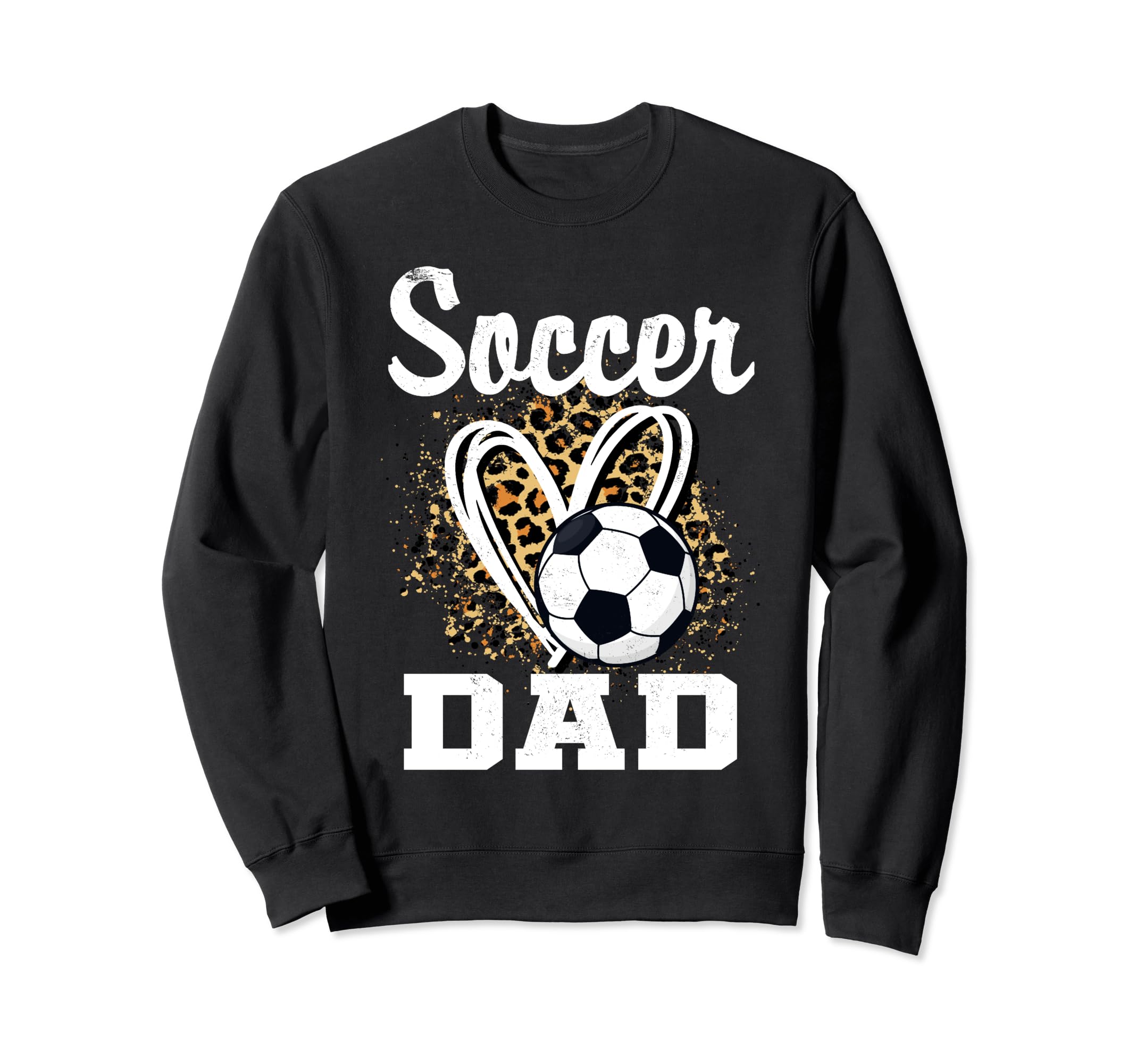 Soccer Dad Leopard Heart Matching Sweatshirt - Trendy Graphic Unisex - T-Shirt, Sweatshirt, Hoodie