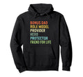 Fathers Day Bonus Provider Dad Friend Hoodie - Minimalist Print Unisex - T-Shirt, Sweatshirt, Hoodie