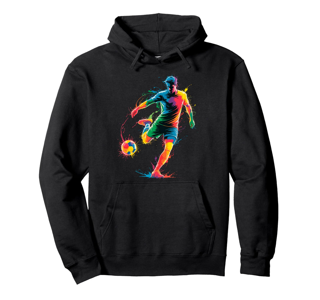 Colorful Funny Soccer Player Fan Game Day Hoodie - Custom Art Print Unisex - T-Shirt, Sweatshirt, Hoodie