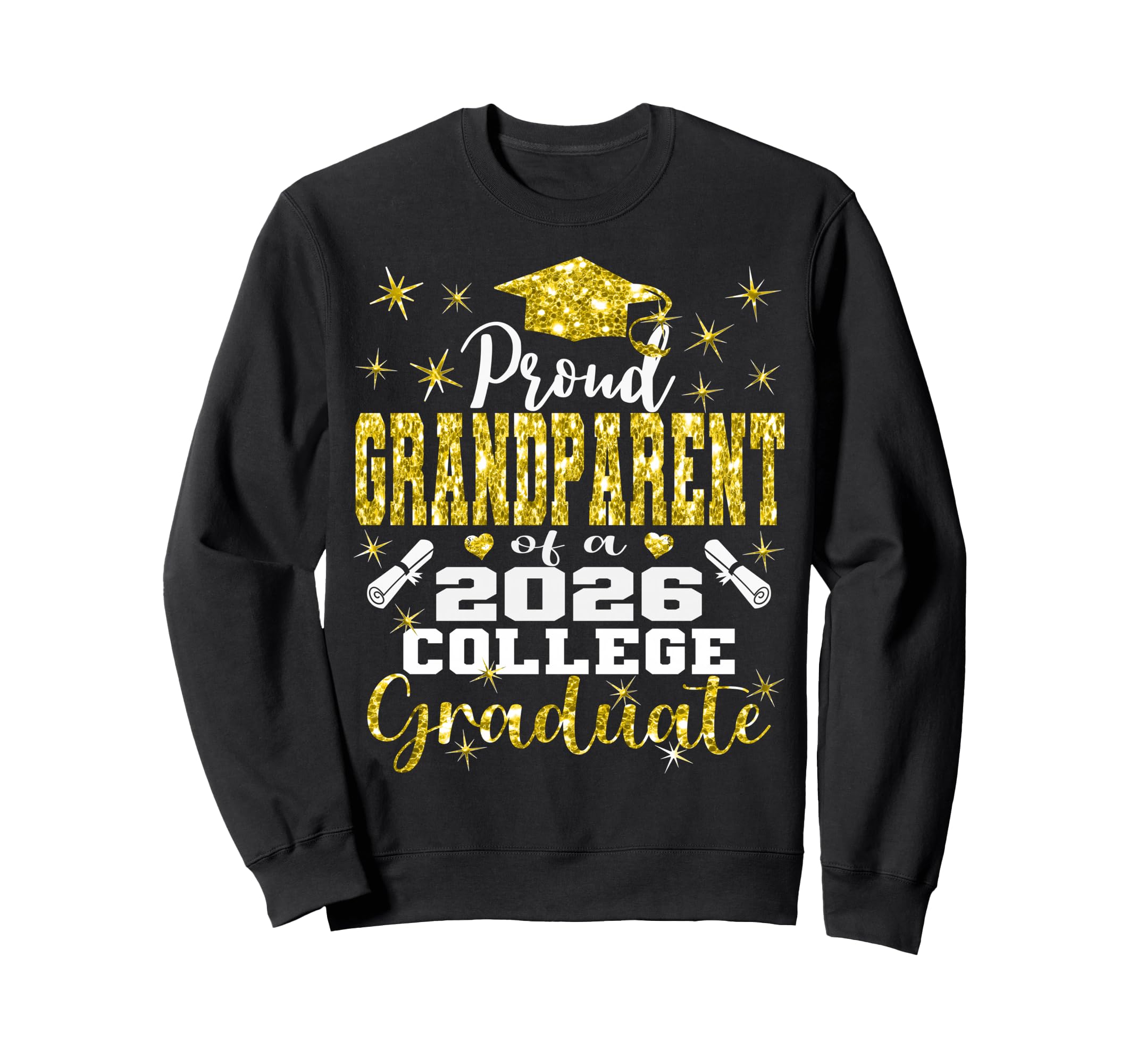 Proud Grandparent 2026 College Sweatshirt - Unique Graphic Men Women - T-Shirt, Sweatshirt, Hoodie