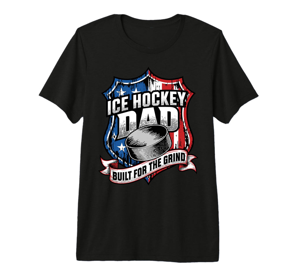 Usa Patriotic Ice Hockey Dad Built T-Shirt - Minimalist Print for Adults - T-Shirt, Sweatshirt, Hoodie