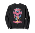 Soccer Ball Drip Ice Cream Drip Sweatshirt - Aesthetic Graphic for Adults - T-Shirt, Sweatshirt, Hoodie