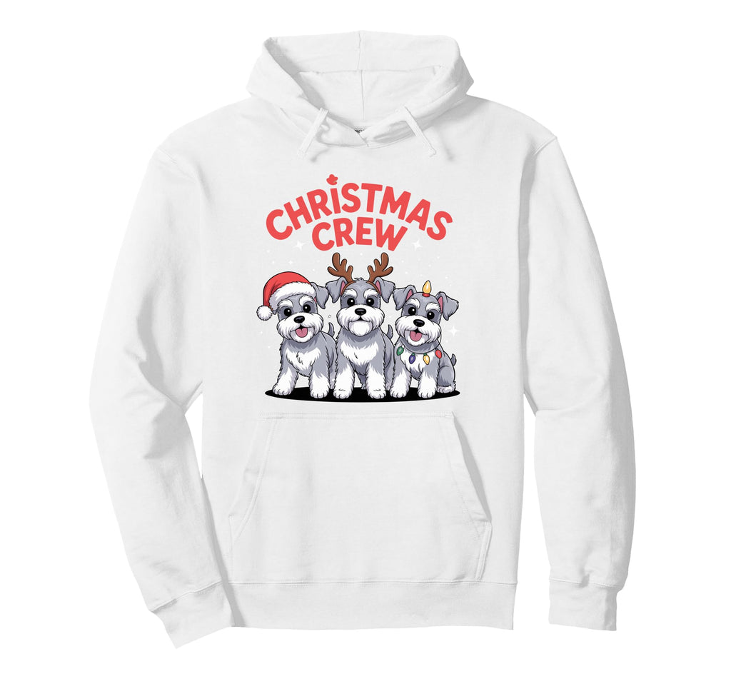Crew Puppy Dog Funny Mini Schnauzer Hoodie - Minimalist Print Men Women - T-Shirt, Sweatshirt, Hoodie