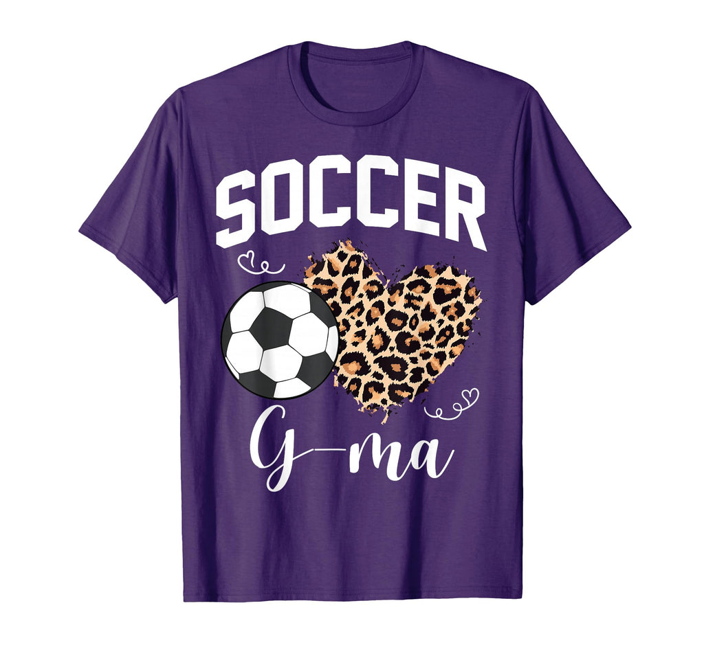 Soccer G Ma Heart Leopard Mom T-Shirt - Aesthetic Graphic Men Women - T-Shirt, Sweatshirt, Hoodie