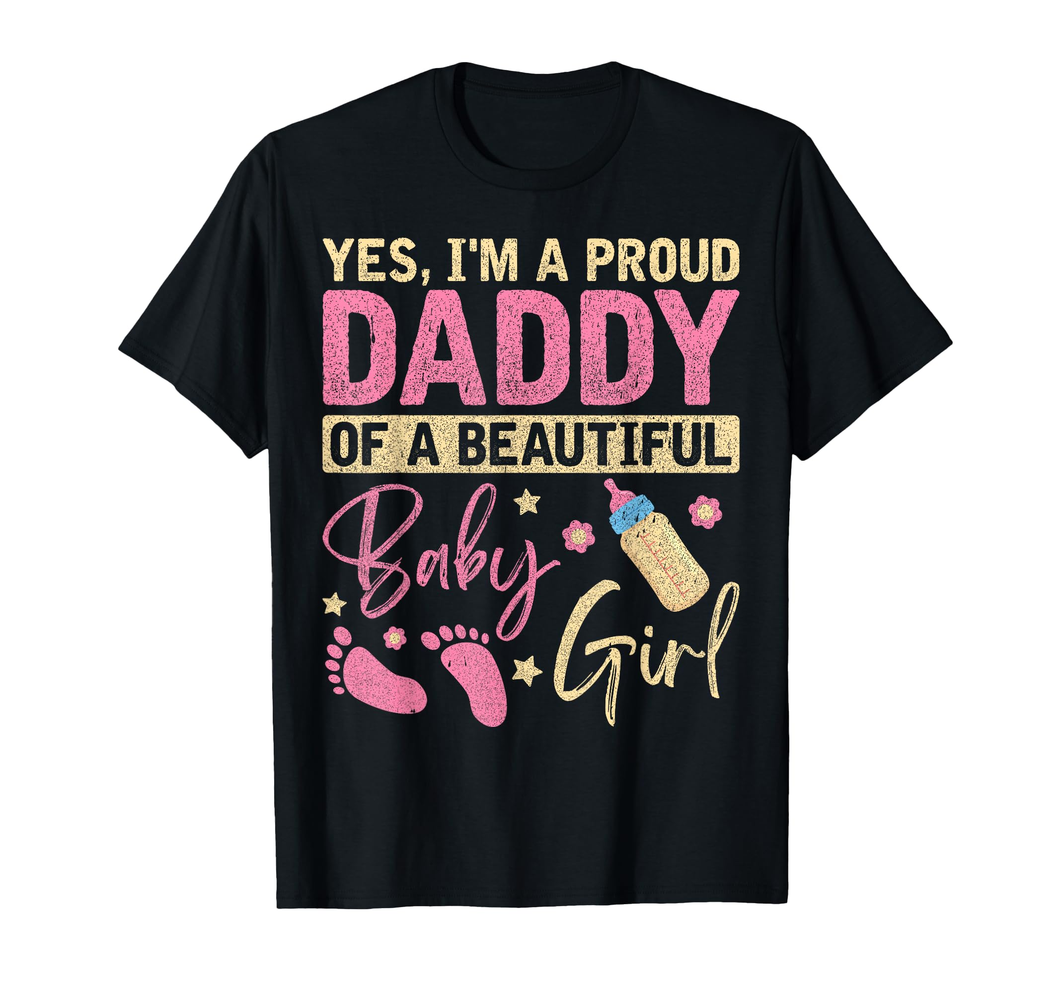 Proud Daddy Newborn Daughter Dad T-Shirt - Aesthetic Graphic Men Women - T-Shirt, Sweatshirt, Hoodie