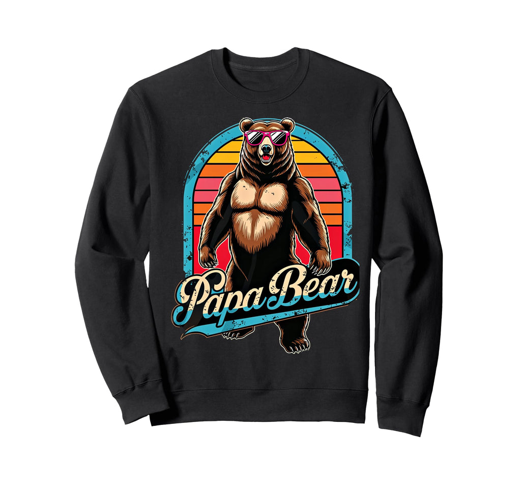 Papa Bear Husband Father Sweatshirt - Casual Everyday Wear for Adults - T-Shirt, Sweatshirt, Hoodie