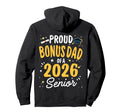 Proud Bonus Dad Class 2026 Senior Hoodie - Custom Art Print for Adults - T-Shirt, Sweatshirt, Hoodie