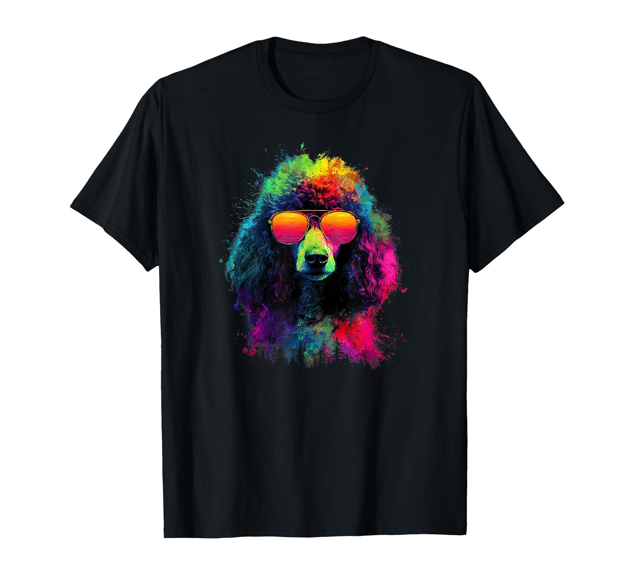 Colorful Poodle Dad Funny Dog Lover T-Shirt - Graphic Print Men Women - T-Shirt, Sweatshirt, Hoodie