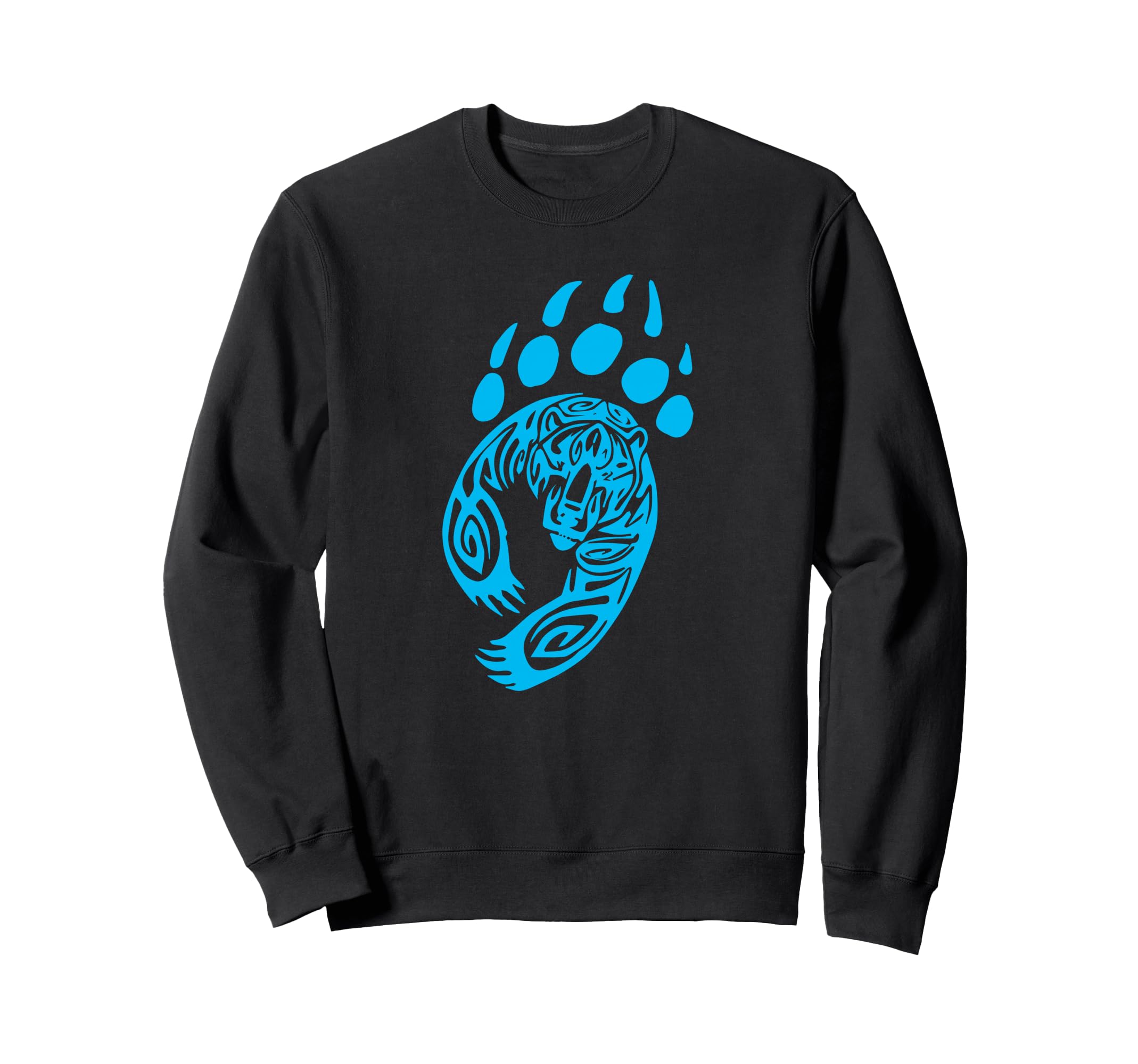 Bear Paw Tribal Grizzly Black Papa Sweatshirt - Novelty Apparel for Adults - T-Shirt, Sweatshirt, Hoodie