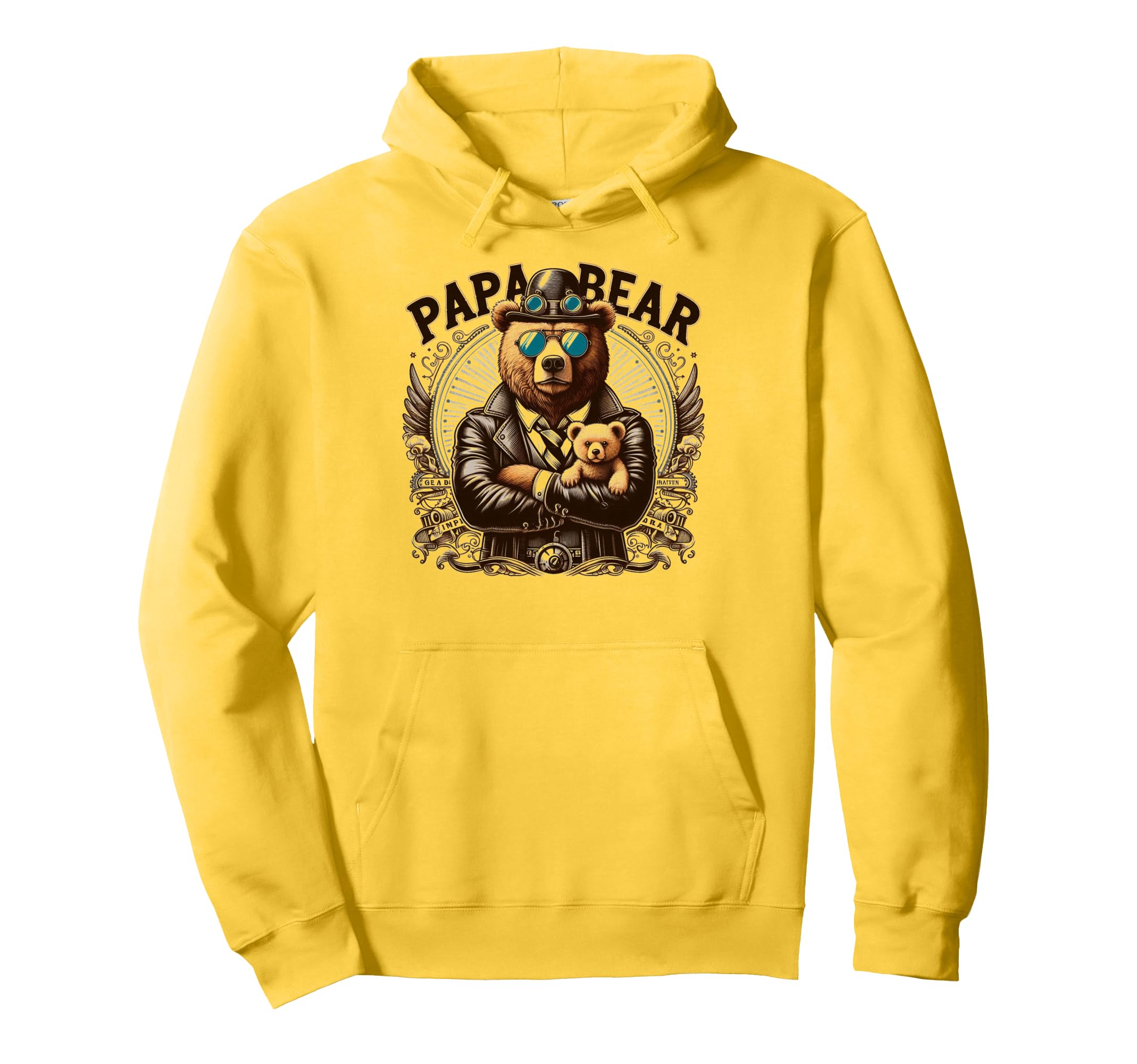 Papa Bear Funny Mechanic Bears Animal Hoodie - Custom Art Print Unisex - T-Shirt, Sweatshirt, Hoodie