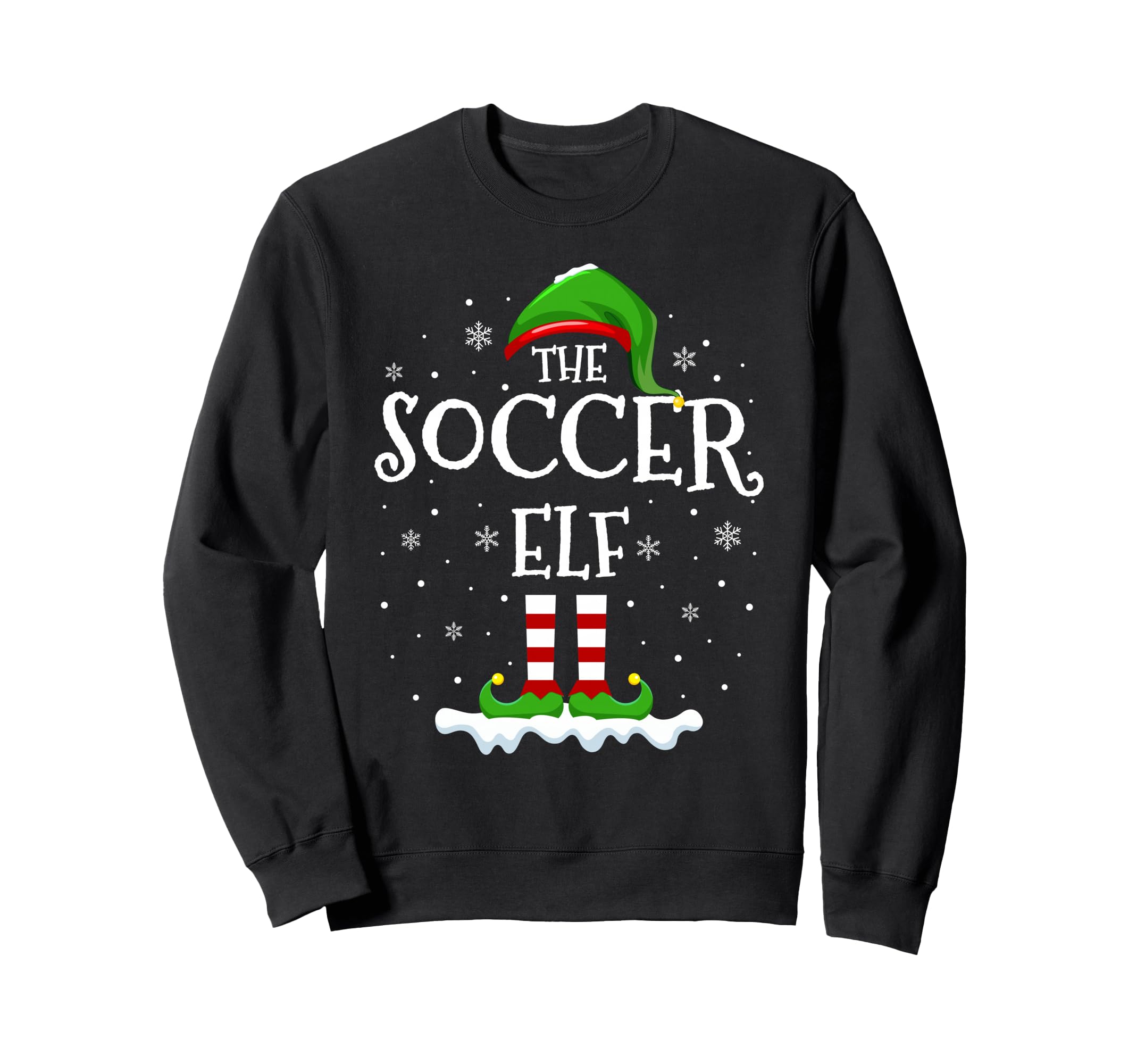 Soccer Elf Squad Family Matching Sweatshirt - Graphic Print for Adults - T-Shirt, Sweatshirt, Hoodie