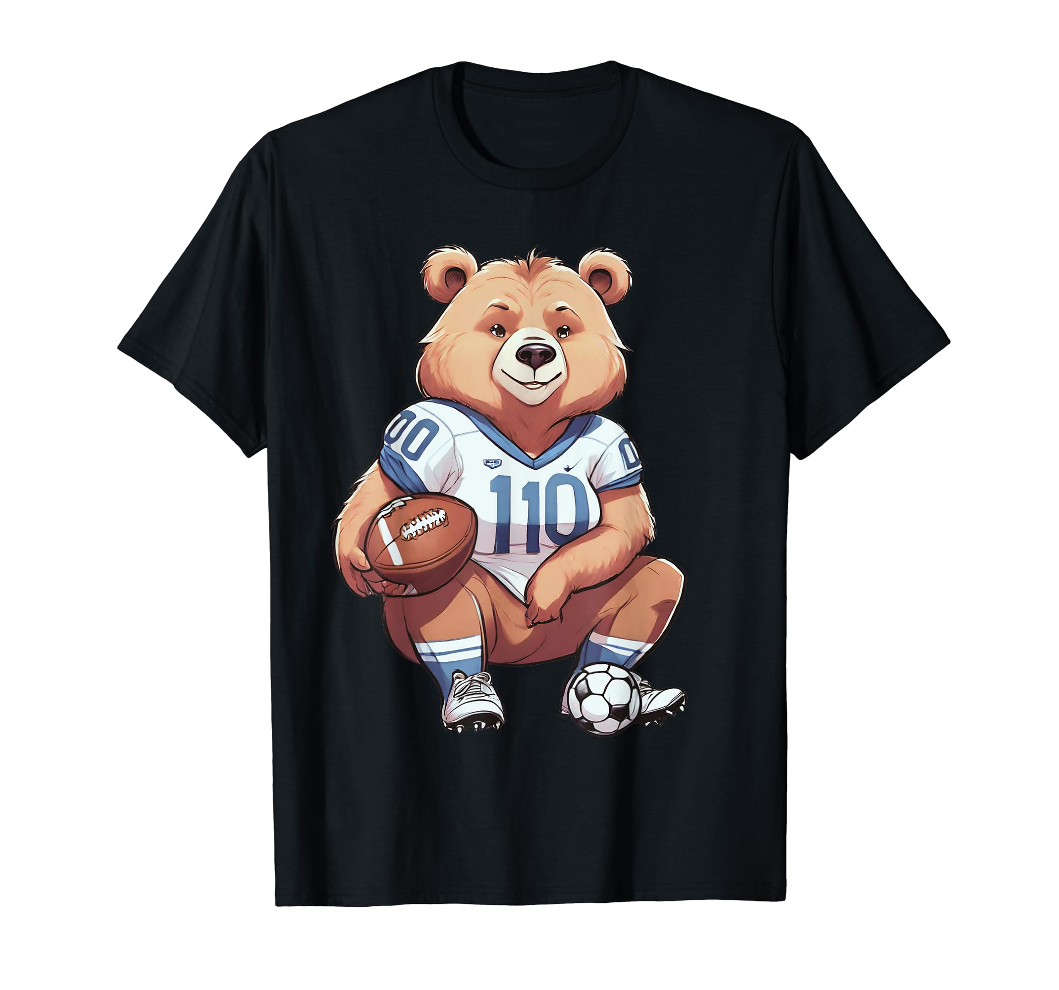 Funny Football Soccer Mom Bear Gift T-Shirt - Aesthetic Graphic for Adults - T-Shirt, Sweatshirt, Hoodie