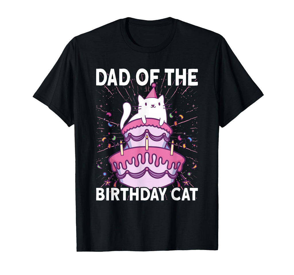 Dad Birthday Cat Birthday Cat T-Shirt - Custom Art Print for Adults - T-Shirt, Sweatshirt, Hoodie
