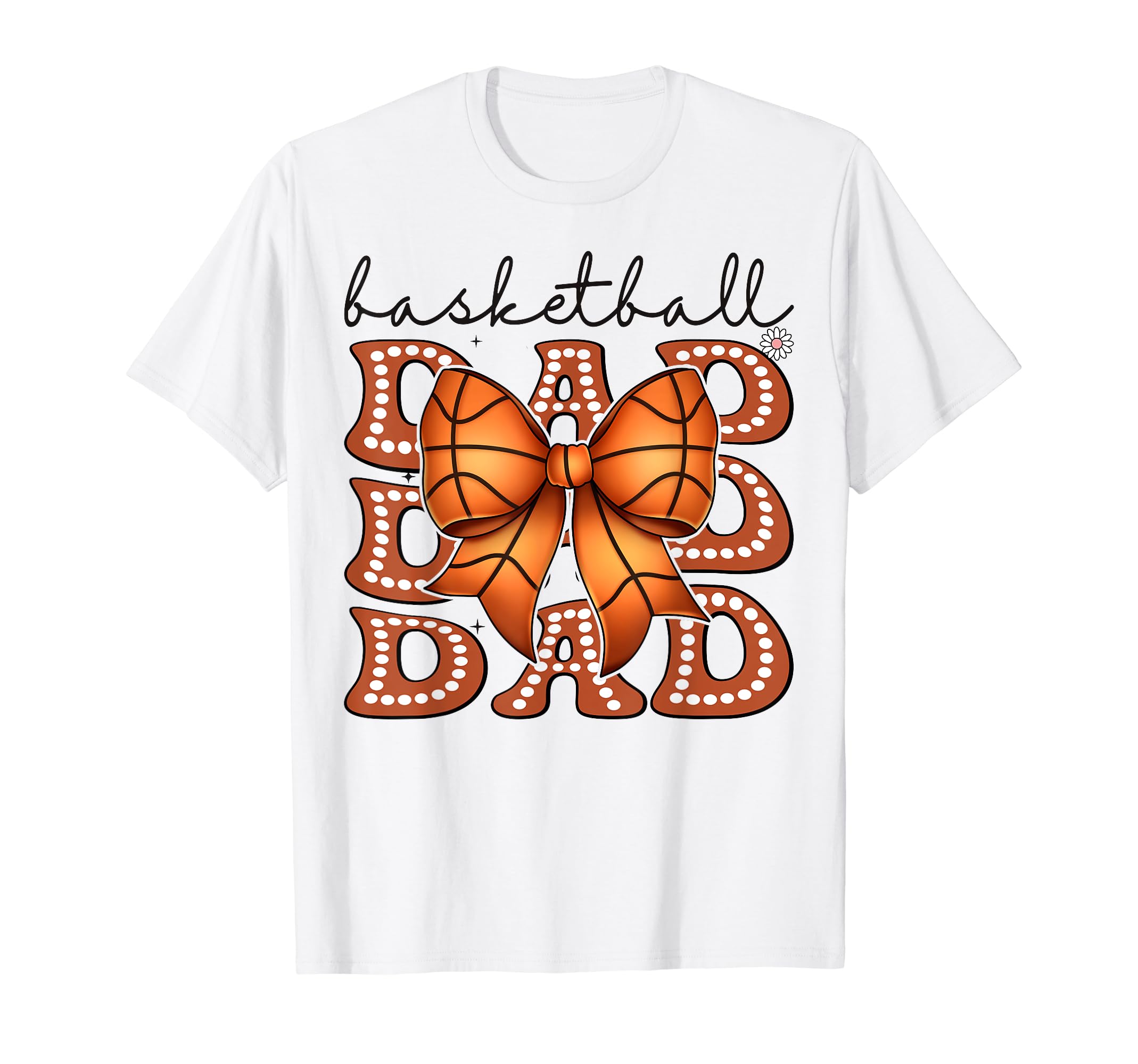 Basketball Dad Coquette Bow Game Day T-Shirt - Trendy Graphic Men Women - T-Shirt, Sweatshirt, Hoodie