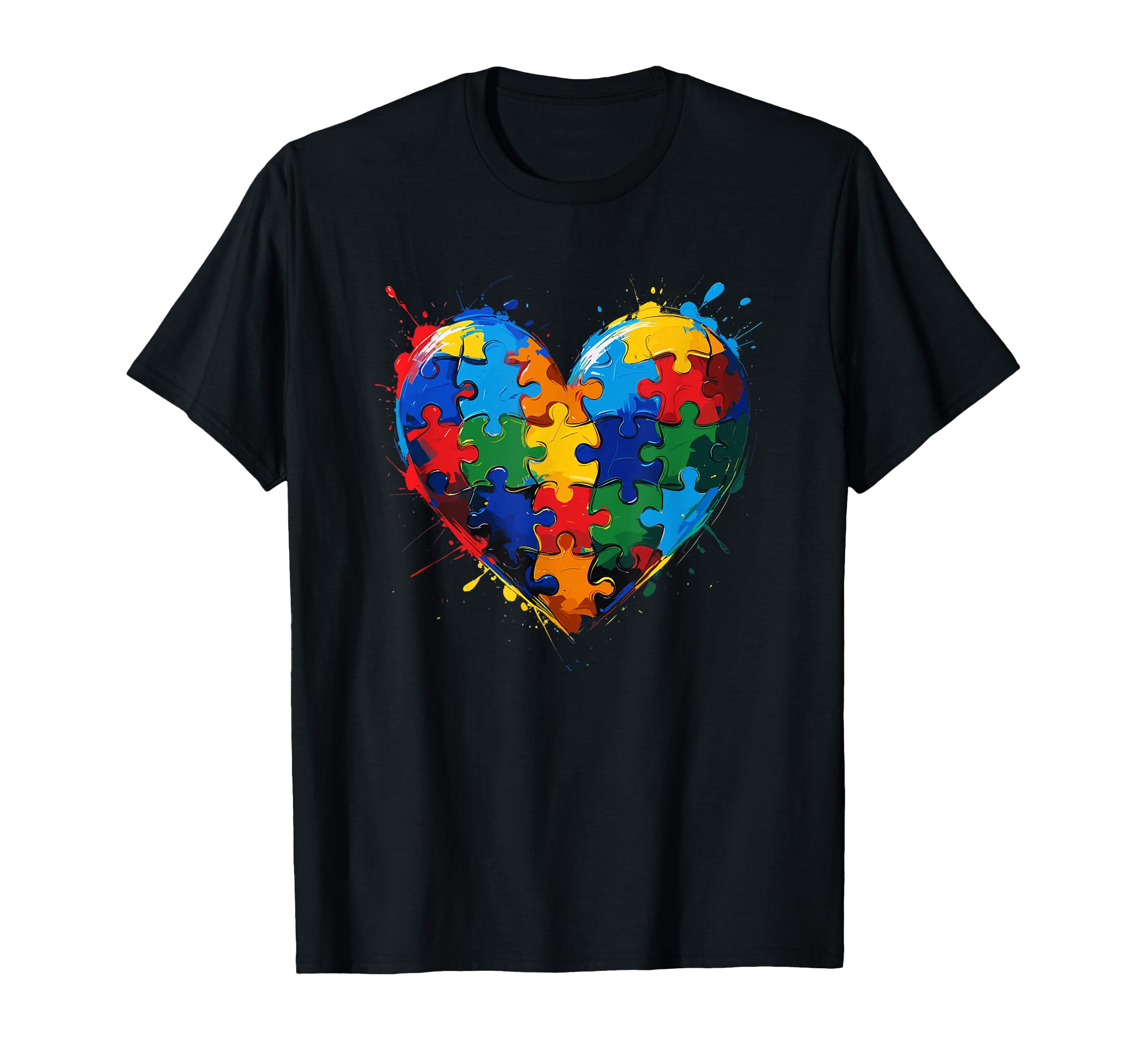 Autism Awareness Heart Valentine Day T-Shirt - Trendy Graphic Unisex - T-Shirt, Sweatshirt, Hoodie