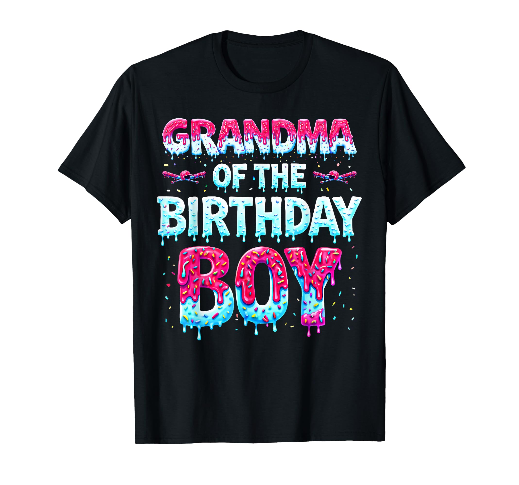 Grandma Birthday Ice Cream Baseball T-Shirt - Novelty Apparel Unisex - T-Shirt, Sweatshirt, Hoodie