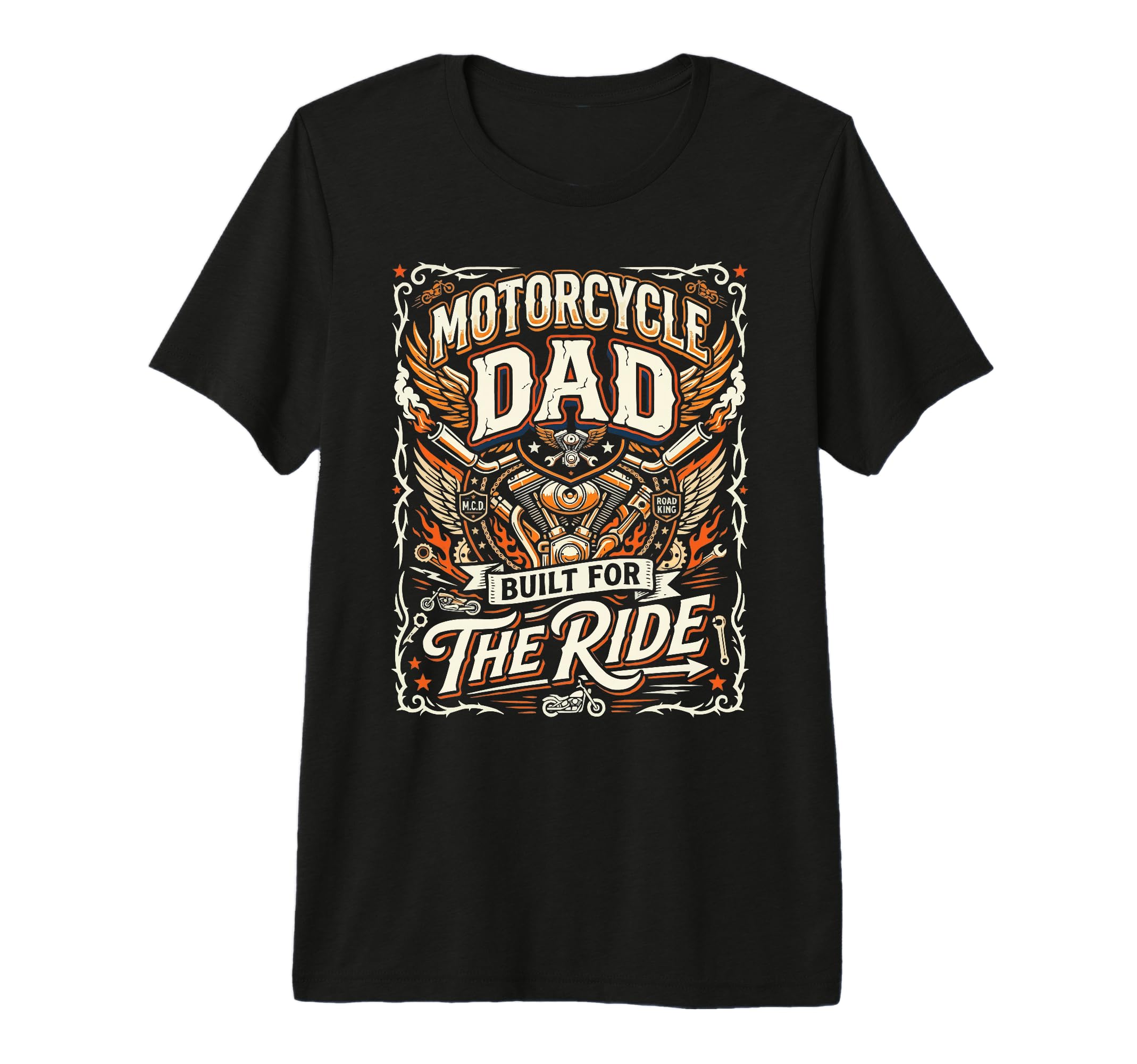 Mens Motorcycle Dad Motorcyle Rider T-Shirt - Minimalist Print for Adults - T-Shirt, Sweatshirt, Hoodie