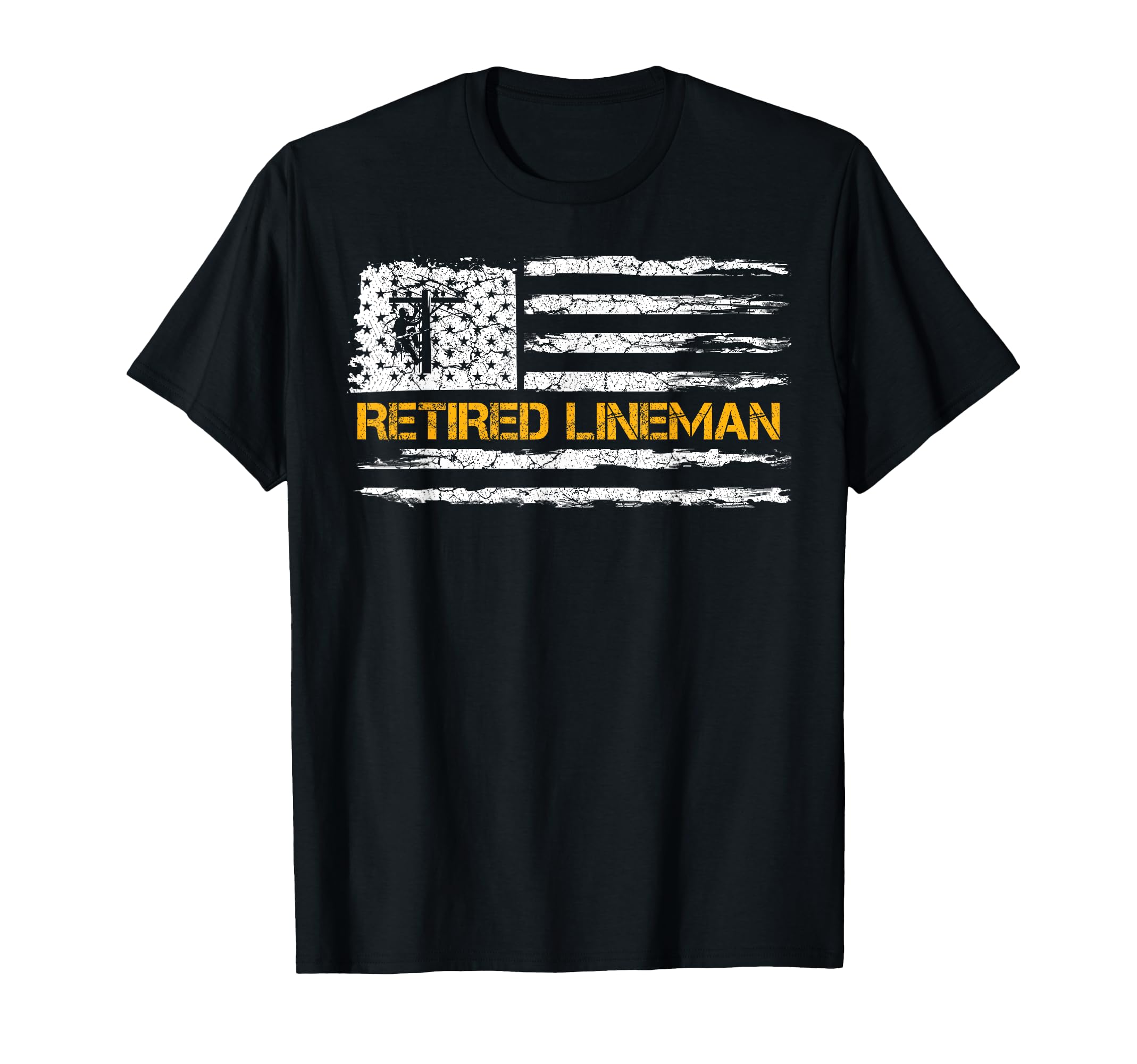 Usa Flag Retired Electric Cable T-Shirt - Aesthetic Graphic Men Women - T-Shirt, Sweatshirt, Hoodie