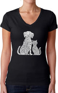 Women's Word Art V-Neck Dog Cat - Adult & Kids T-Shirts, Sweatshirts & Hoodies apparel design preview 1