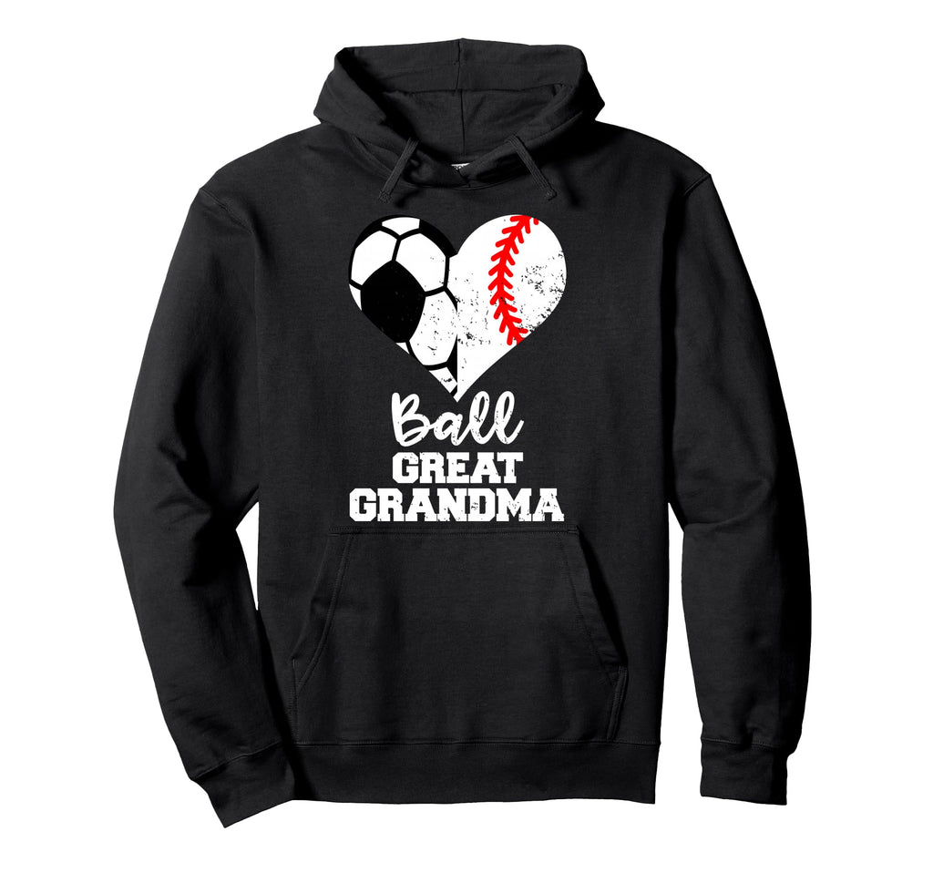 Ball Great Grandma Heart Funny Soccer Hoodie - Graphic Print Unisex - T-Shirt, Sweatshirt, Hoodie