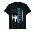Black Belt Dad Karate American Flag T-Shirt - Novelty Apparel Men Women - T-Shirt, Sweatshirt, Hoodie