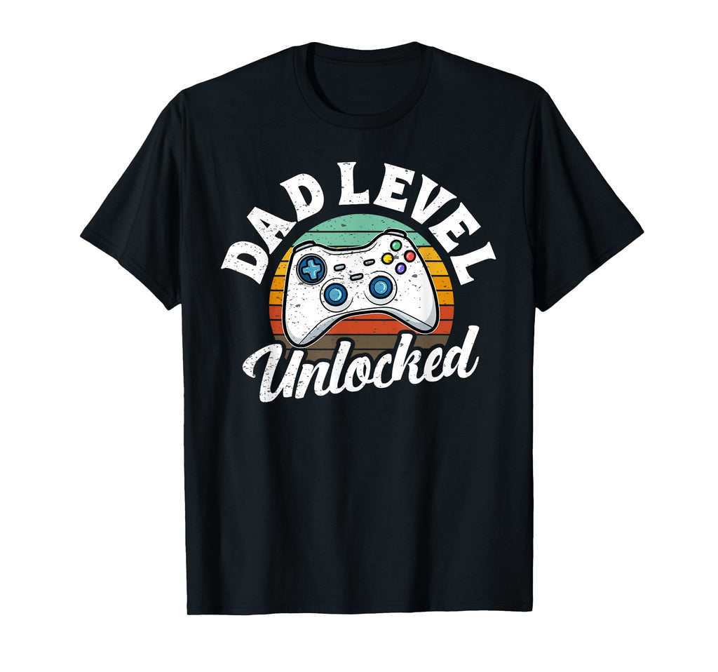 Dad Level Unlocked Fathers Day Papa New Dad T-Shirt - Graphic Print Unisex - T-Shirt, Sweatshirt, Hoodie