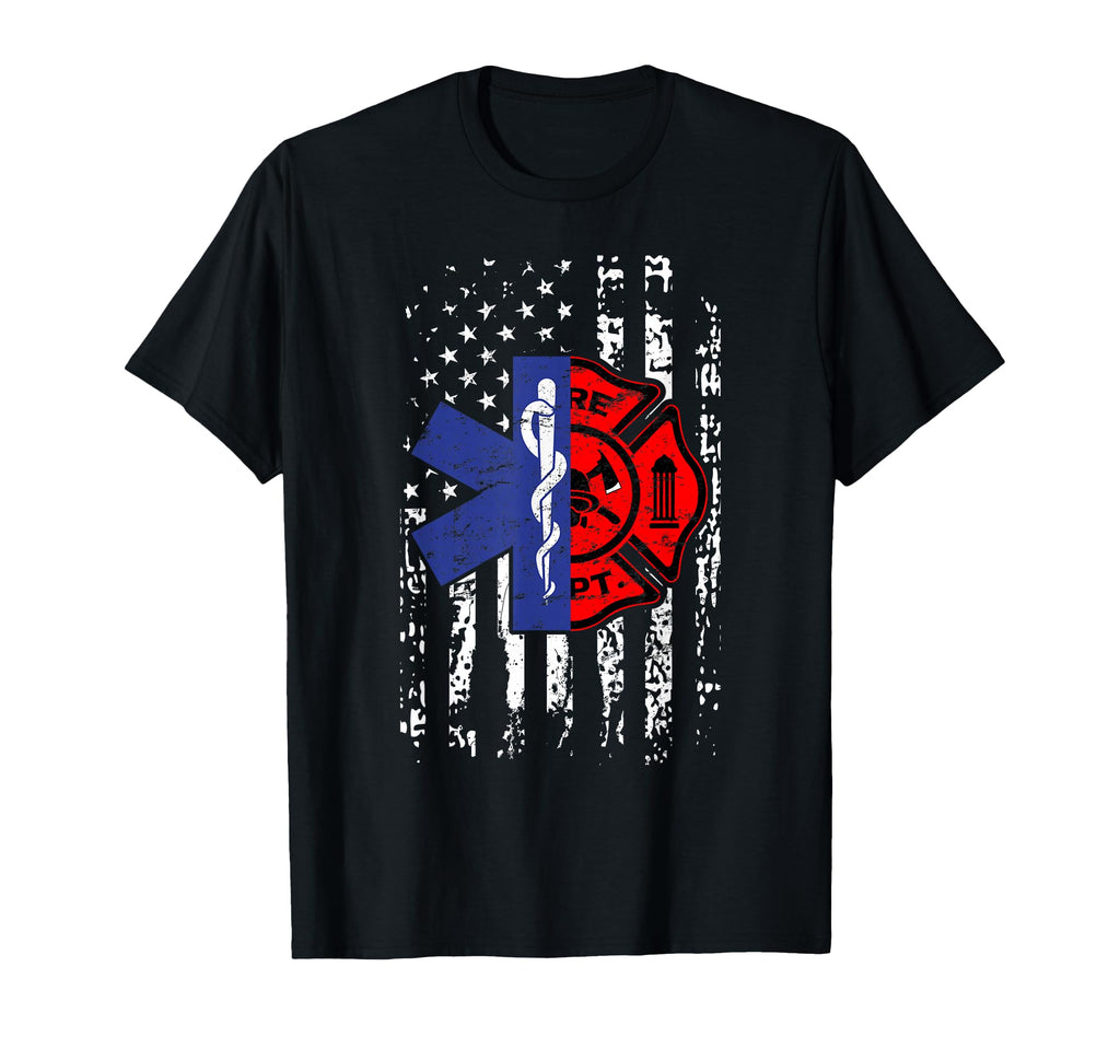 Emt Firefighter Firefighter Emt T-Shirt - Aesthetic Graphic for Adults - T-Shirt, Sweatshirt, Hoodie