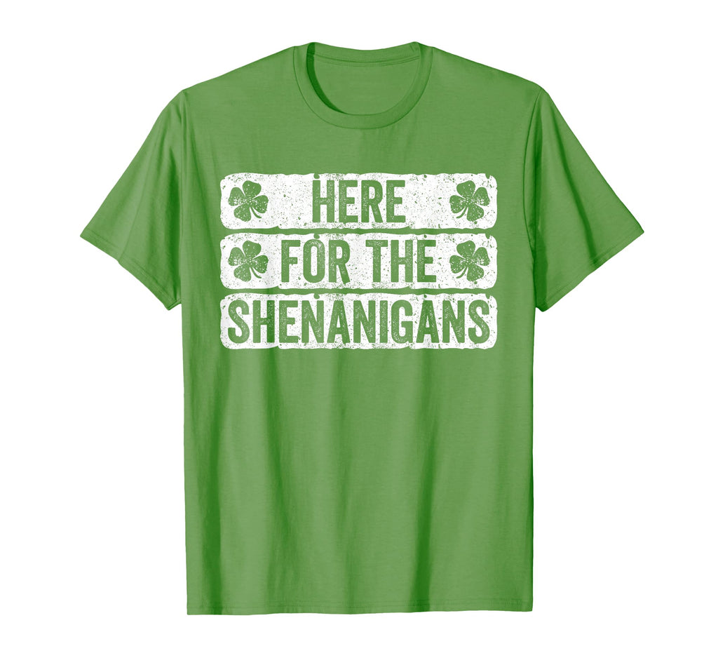 Here Shenanigans Funny St Patricks T-Shirt - Casual Everyday Wear Unisex - T-Shirt, Sweatshirt, Hoodie