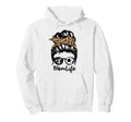 Mom Life Messy Bun Hair Funny Soccer Hoodie - Custom Art Print Men Women - T-Shirt, Sweatshirt, Hoodie