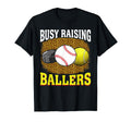 Busy Raising Ballers Hockey Baseball T-Shirt - Casual Everyday Wear Unisex - T-Shirt, Sweatshirt, Hoodie