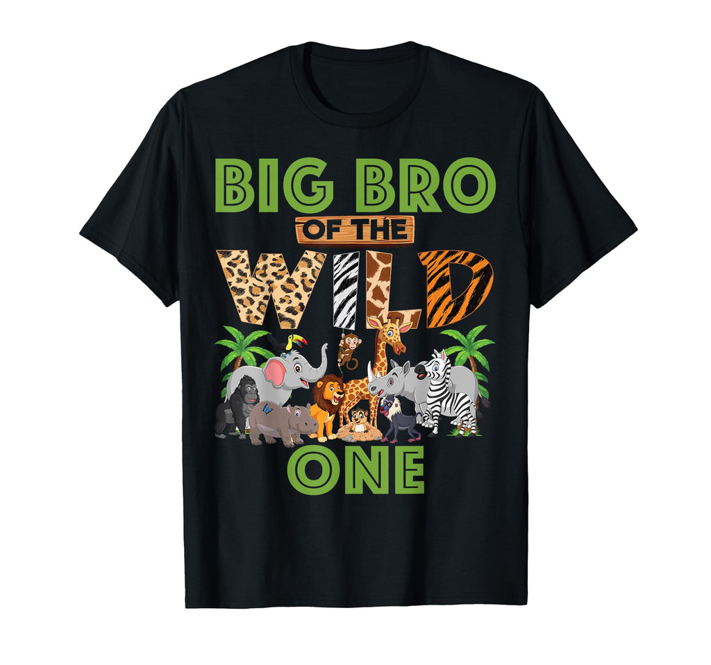 1St Birthday Zoo Safari Jungle Big Bro T-Shirt - Unique Graphic Unisex - T-Shirt, Sweatshirt, Hoodie