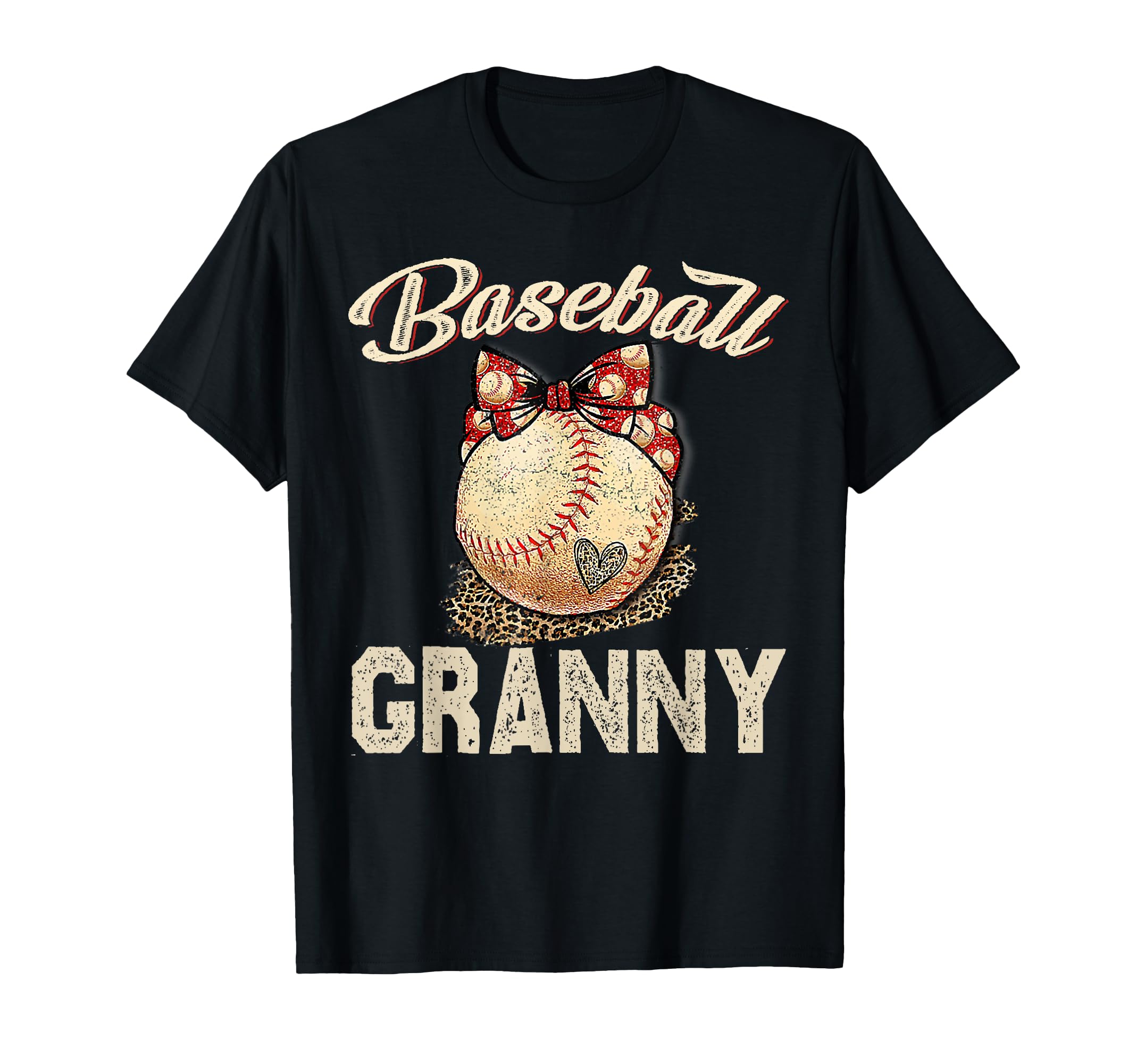 Softball Baseball Granny Leopard T-Shirt - Custom Art Print Men Women - T-Shirt, Sweatshirt, Hoodie