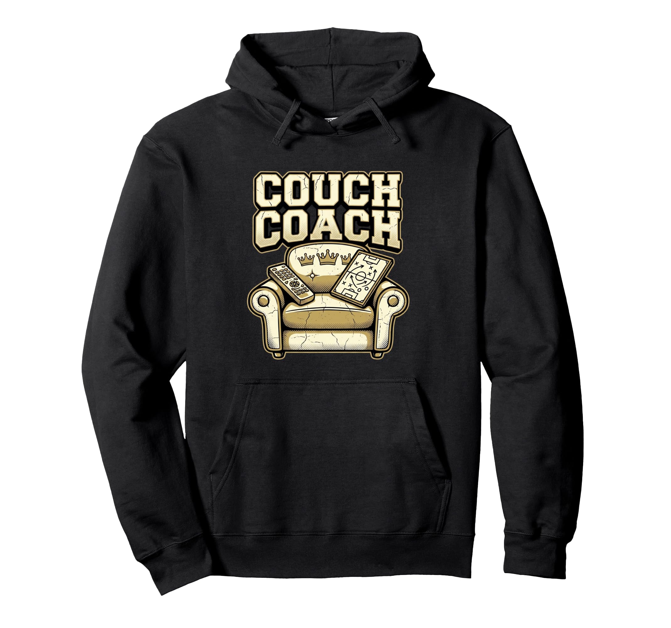 Couch Coach Soccer Fan Armchair Expert Hoodie - Casual Everyday Wear Unisex - T-Shirt, Sweatshirt, Hoodie
