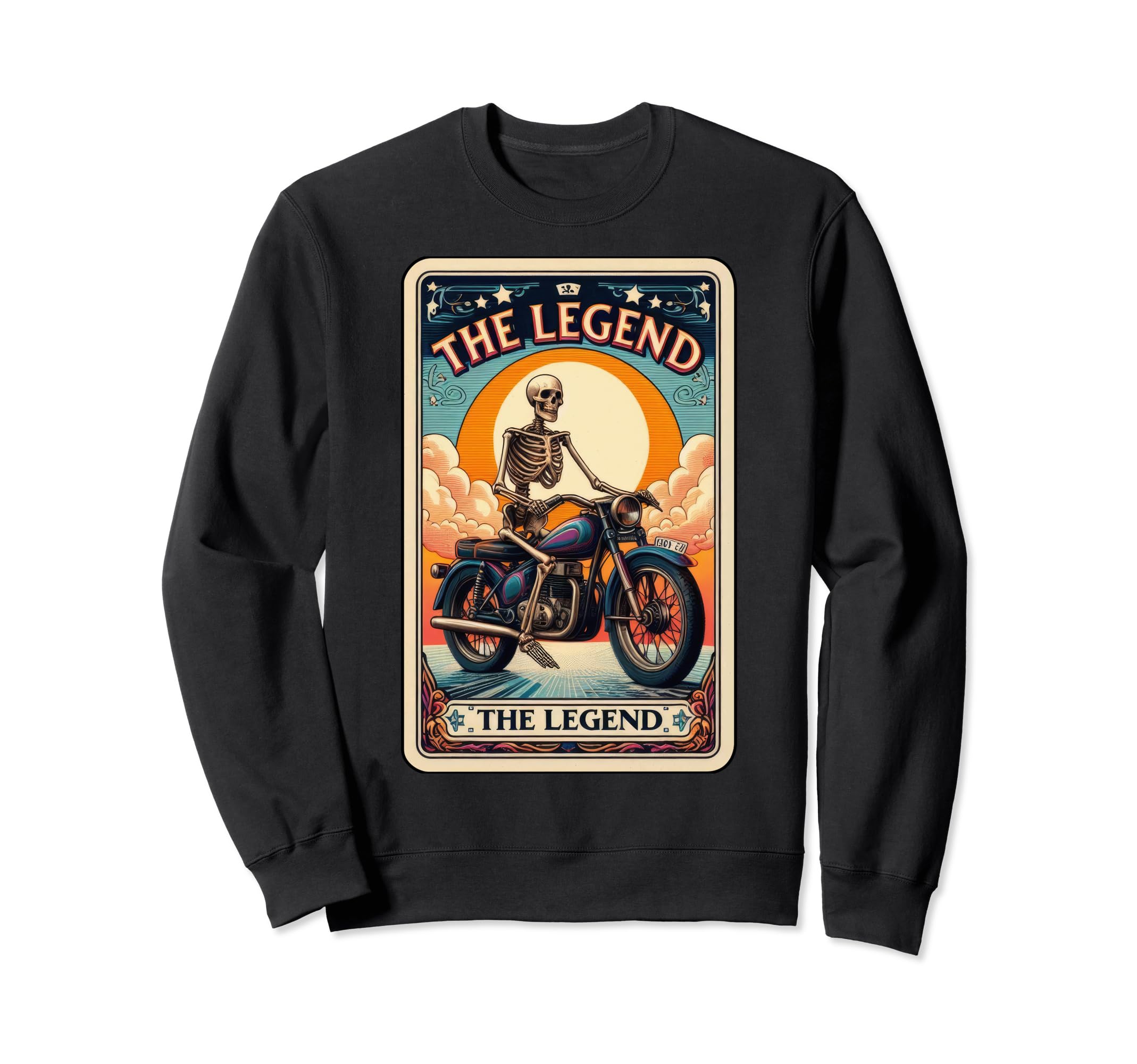 Legend Motorcycle Dad Tarot Card Sweatshirt - Streetwear Style Unisex - T-Shirt, Sweatshirt, Hoodie