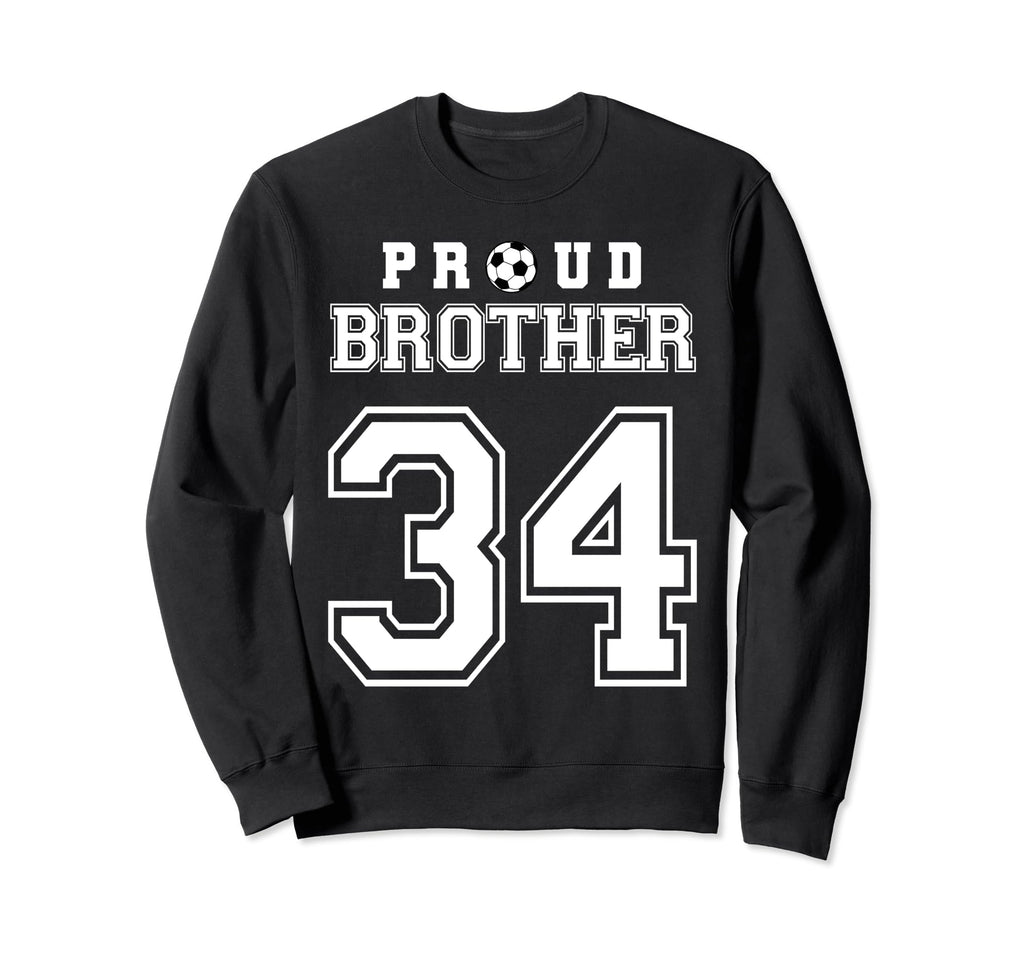 Number 34 Custom Proud Soccer Sweatshirt - Casual Everyday Wear for Adults - T-Shirt, Sweatshirt, Hoodie