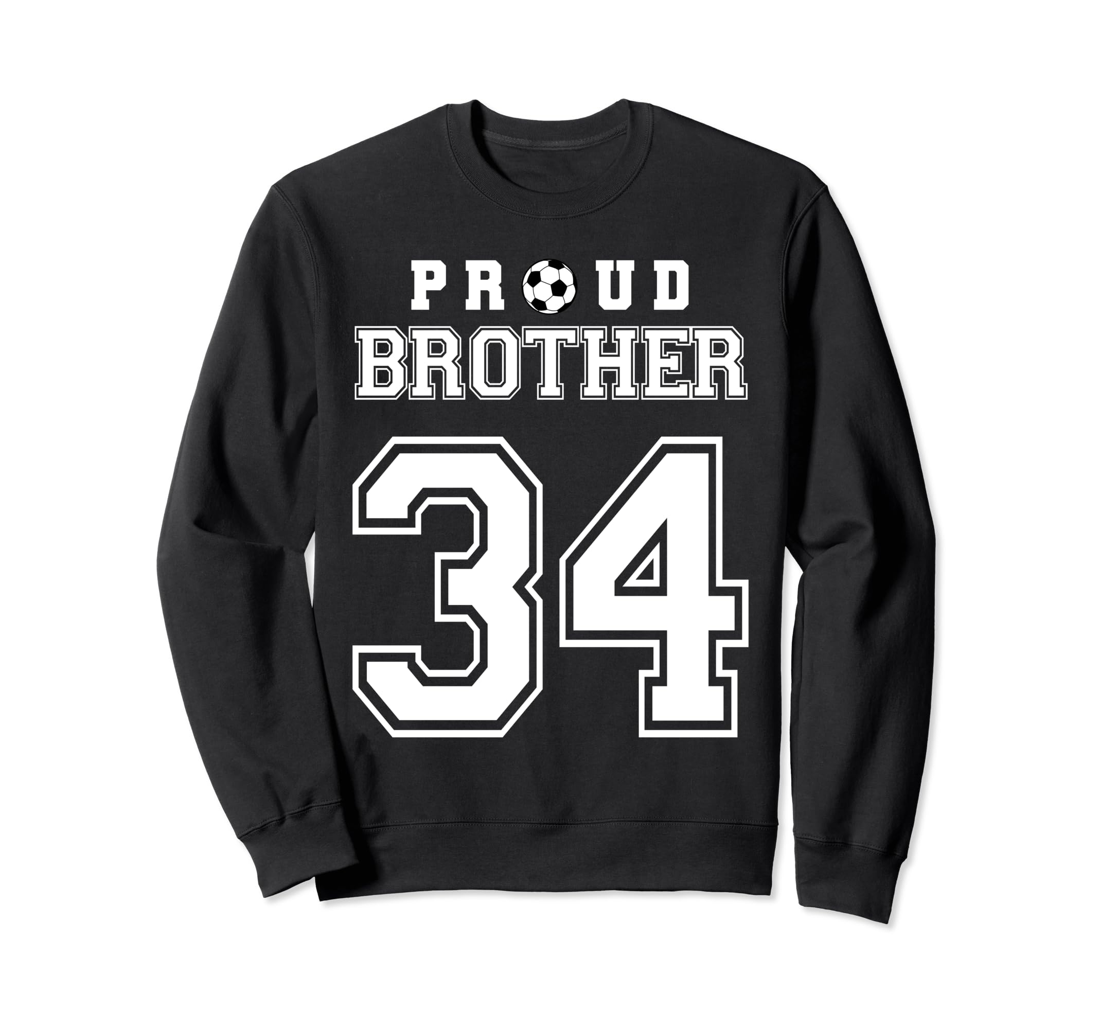Number 34 Custom Proud Soccer Sweatshirt - Casual Everyday Wear for Adults - T-Shirt, Sweatshirt, Hoodie