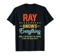 Mens Ray Knows Everything Funny Name T-Shirt - Graphic Print Men Women - T-Shirt, Sweatshirt, Hoodie