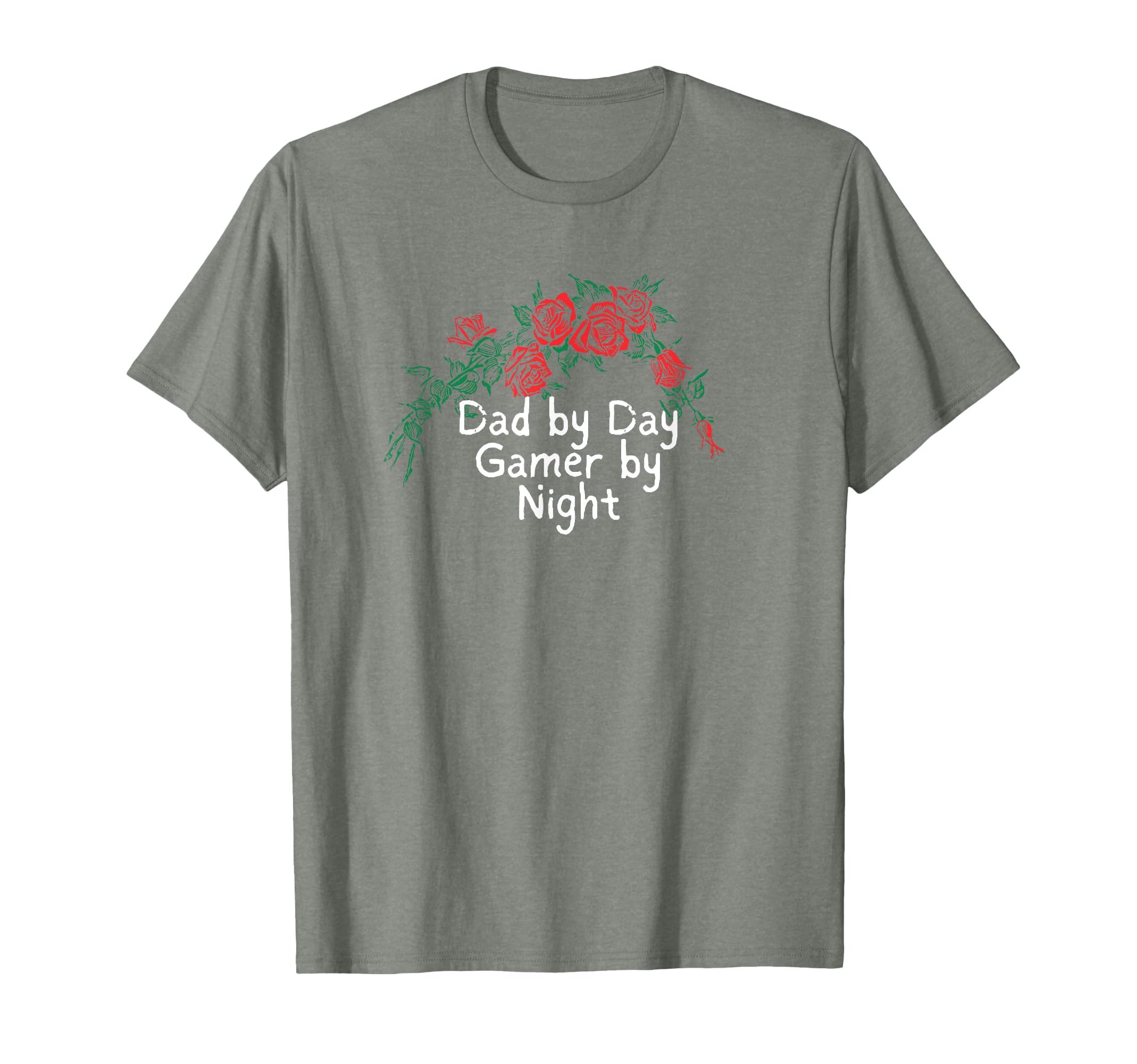 Flowers Red Dad Day Gamer Night T-Shirt - Trendy Graphic for Adults - T-Shirt, Sweatshirt, Hoodie
