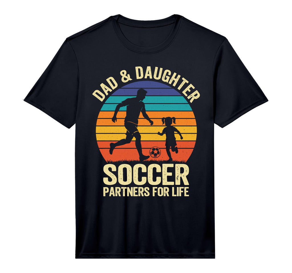Mens Dad And Daughter Soccer Partners Life T-Shirt - Unique Graphic Unisex - T-Shirt, Sweatshirt, Hoodie