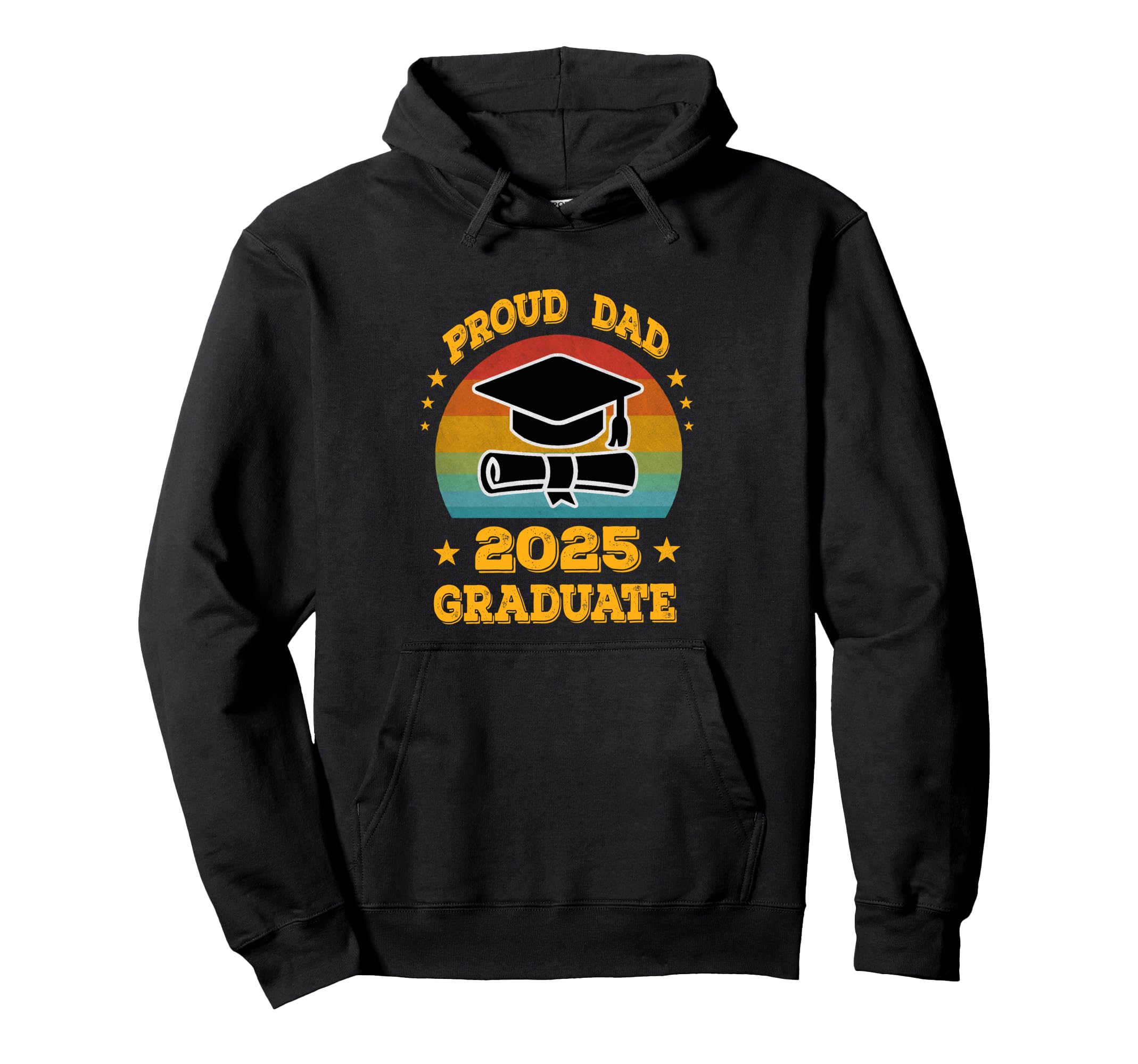 Proud Dad 2025 Graduate Senior Graduation Hoodie - Graphic Print Men Women - T-Shirt, Sweatshirt, Hoodie