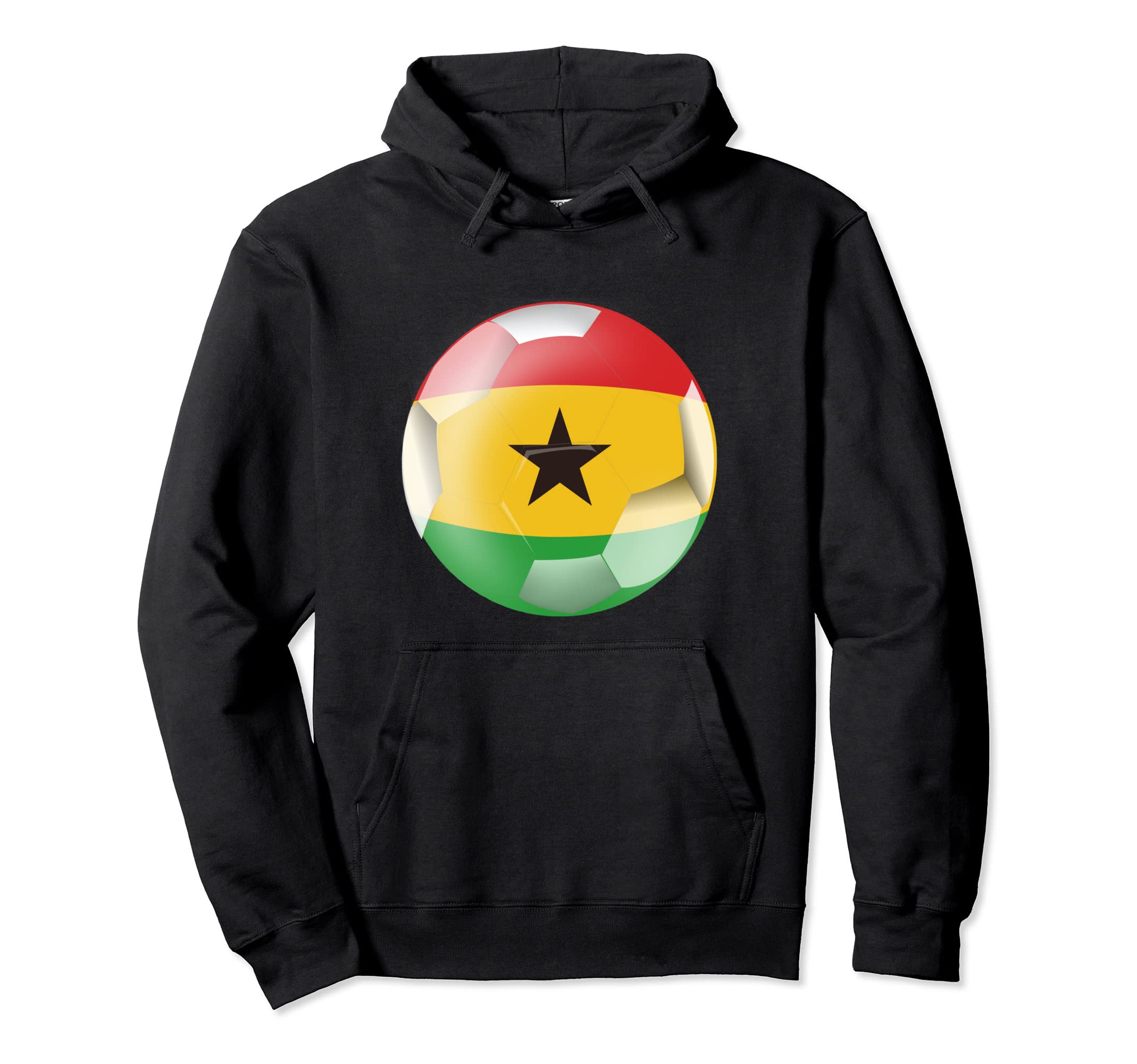 Ghana Soccer Soccer Ball Ghanaian Hoodie - Fun Novelty Design for Adults - T-Shirt, Sweatshirt, Hoodie