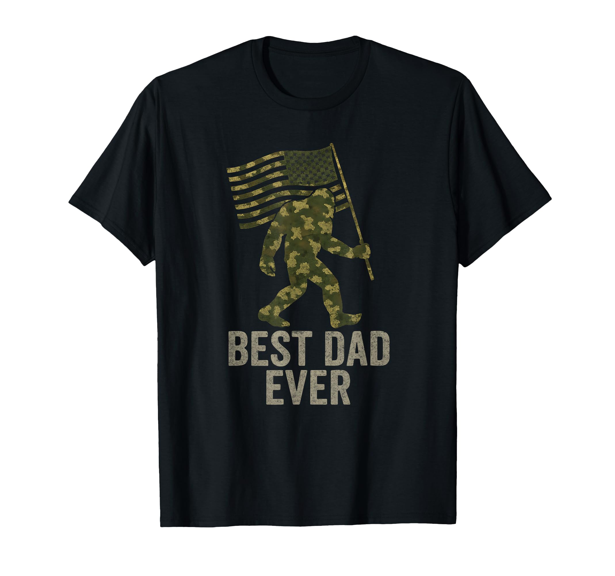 Best Dad Ever American Flag Military T-Shirt - Minimalist Print Men Women - T-Shirt, Sweatshirt, Hoodie