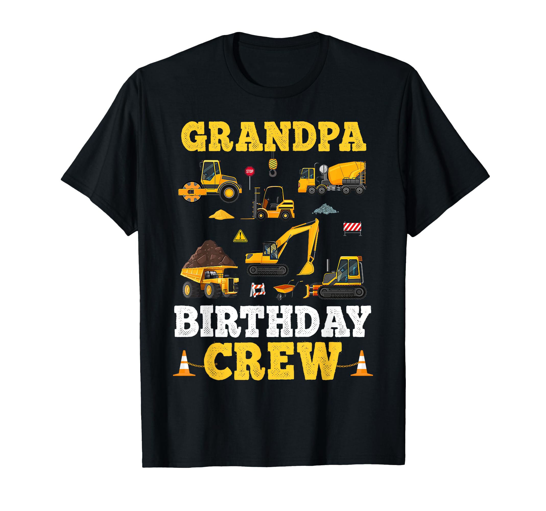 Grandpa Birthday Crew Construction T-Shirt - Graphic Print for Adults - T-Shirt, Sweatshirt, Hoodie