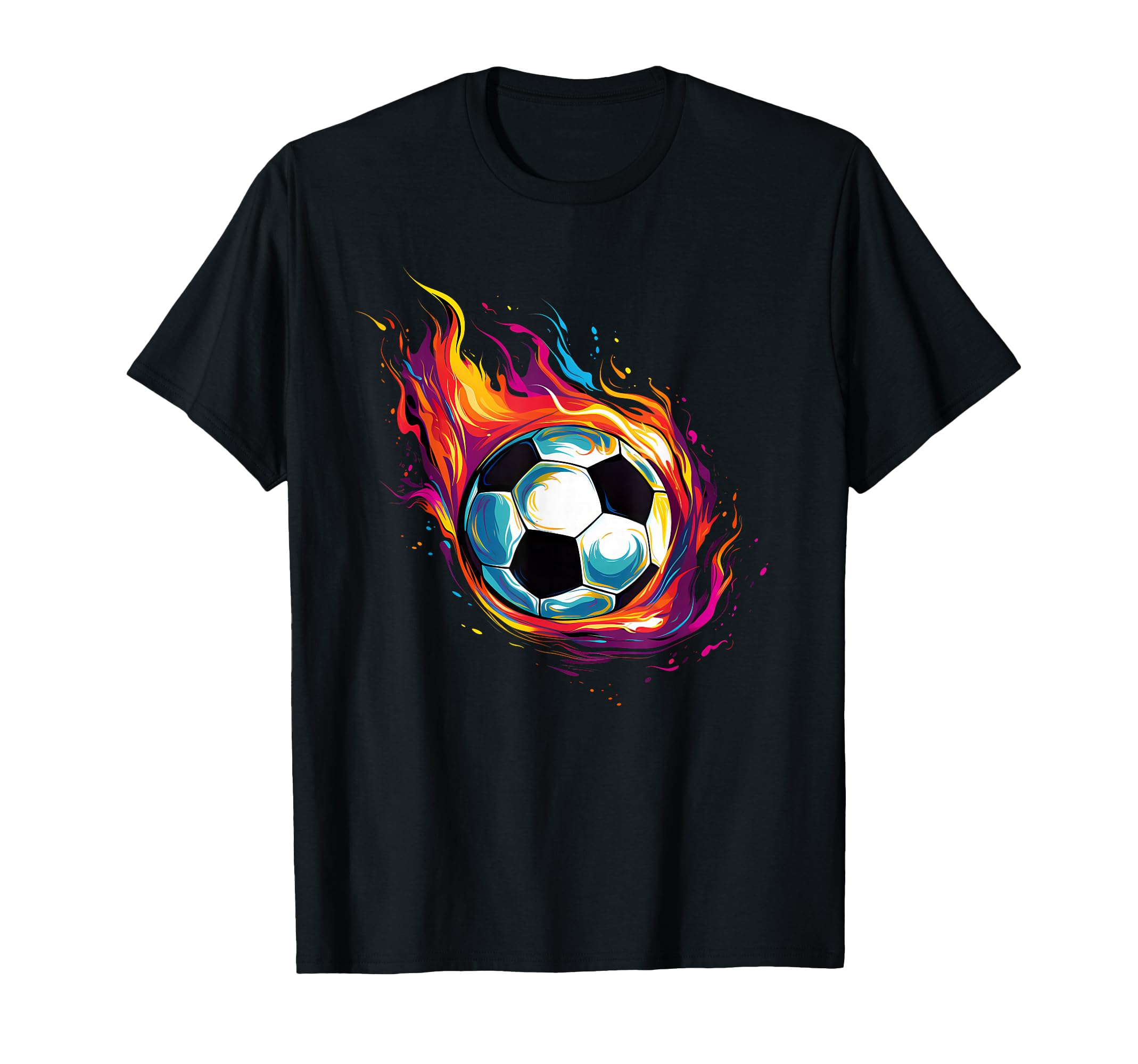 Colorful Soccer Ball T-Shirt - Unique Graphic Men Women - T-Shirt, Sweatshirt, Hoodie