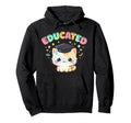 Educated Cat Class 2026 Graduation School Hoodie - Custom Art Print Unisex - T-Shirt, Sweatshirt, Hoodie