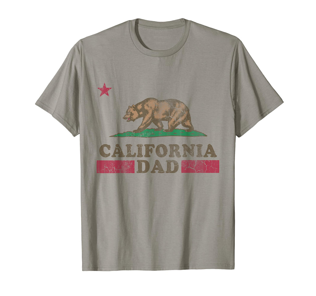 California Dad Republic Flag Fade T-Shirt - Fun Novelty Design for Adults - T-Shirt, Sweatshirt, Hoodie