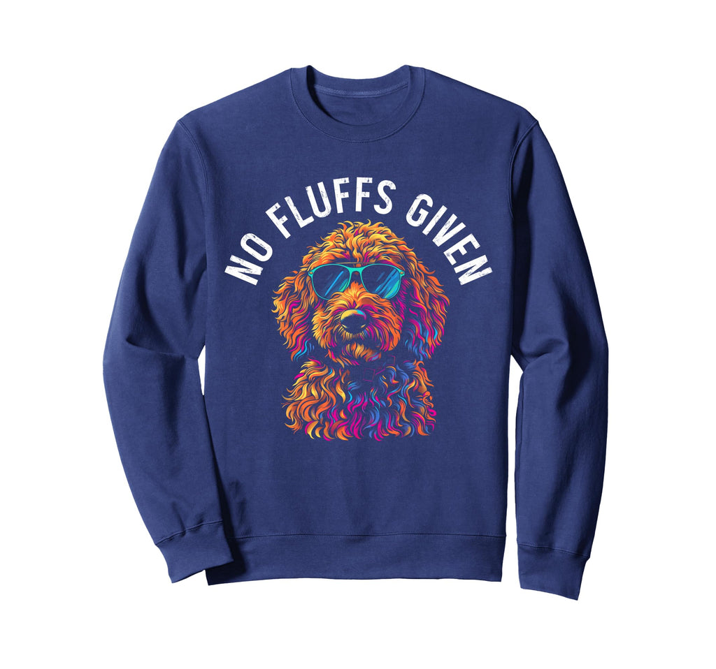 Goldendoodle Doodle Dad No Fluffs Sweatshirt - Minimalist Print for Adults - T-Shirt, Sweatshirt, Hoodie